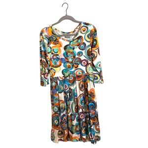 Niche Nilgun Derman Circle Pattern Midi Dress Medium‎